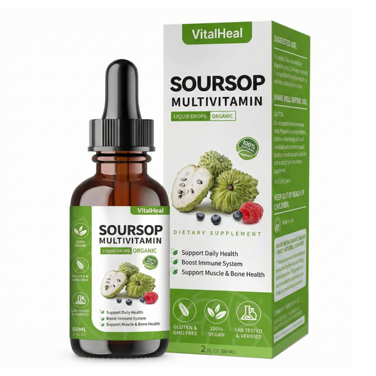 Soursop with Multivitamin Liquid Drops – Soursop Extract Supplement for Daily Wellness & Nutrient Support