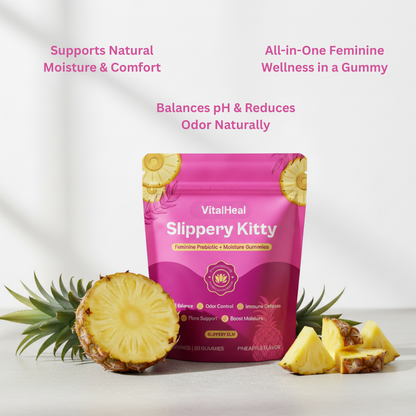 Slippery Kitty Feminine Probiotic + Moisture Gummies | pH Balance & Vaginal Health Support