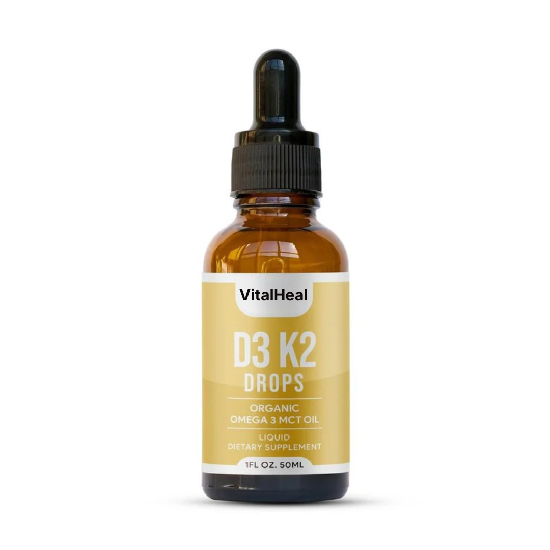 D3 K2 Drops – with Organic Omega 3 MCT Oil for Bone, Heart & Immune Support