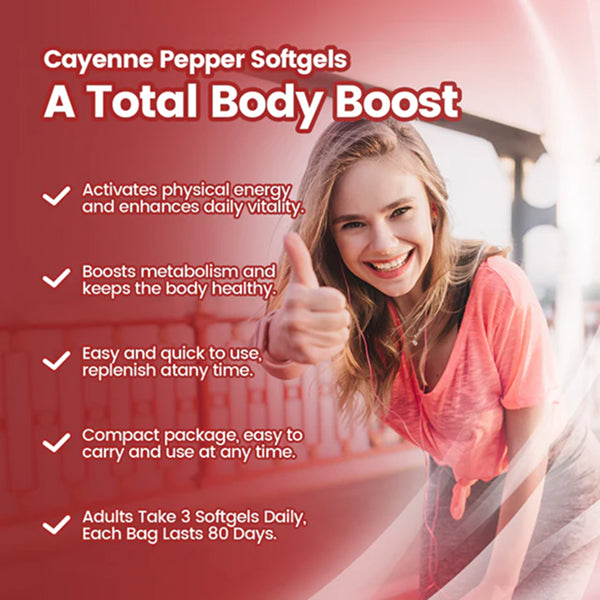 Cayenne Pepper Softgels - Support for Circulation, Energy & Digestion