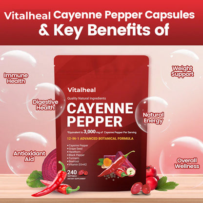 Cayenne Pepper Softgels - Support for Circulation, Energy & Digestion