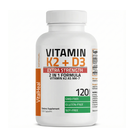 Vitamin K2 + D3 Extra Strength – Vitamin K2 MK-7 with 10,000 IU for Bone & Immune Support