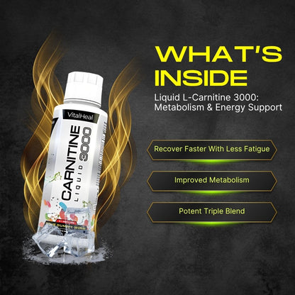 L-Carnitine 3000 Liquid – Workout Recovery & Metabolism Support