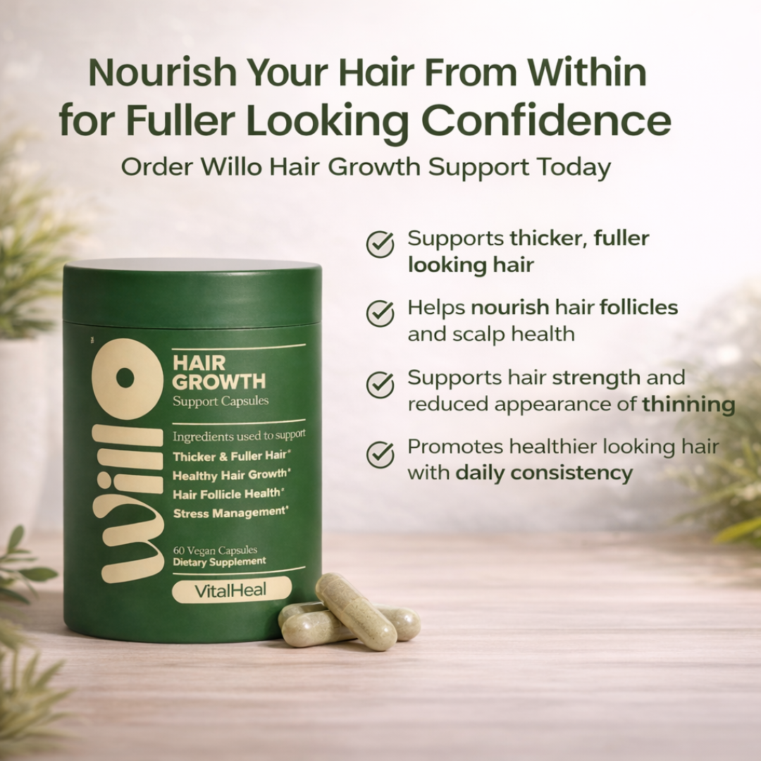 Willo Hair Growth Support for Women – Thicker Fuller Hair & Follicle Support