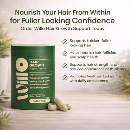 Willo Hair Growth Support for Women – Thicker Fuller Hair & Follicle Support