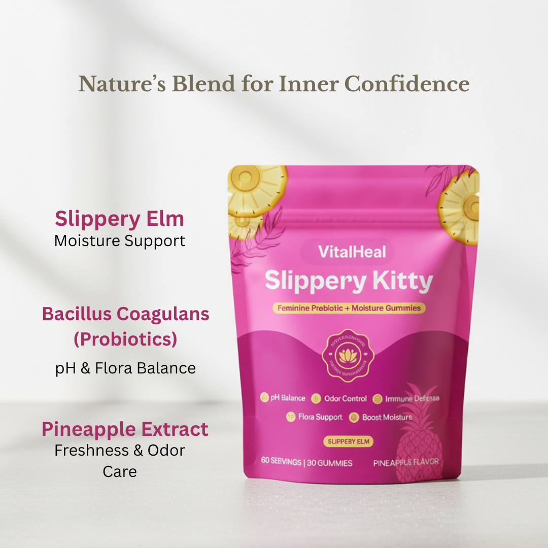Slippery Kitty Feminine Probiotic + Moisture Gummies | pH Balance & Vaginal Health Support
