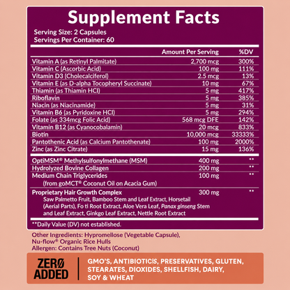 Biotin 10,000 mcg & Collagen Capsules