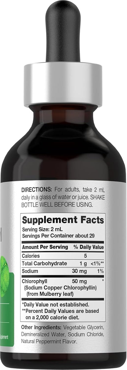 Liquid Chlorophyll Drops – Natural Peppermint Flavor