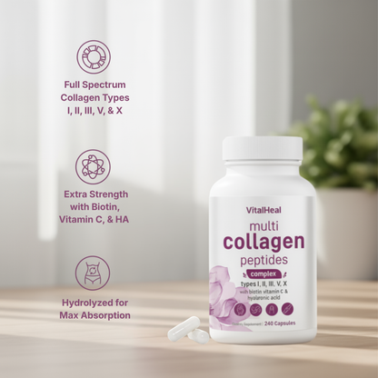 Multi Collagen Peptides Complex – with Biotin & Hyaluronic Acid
