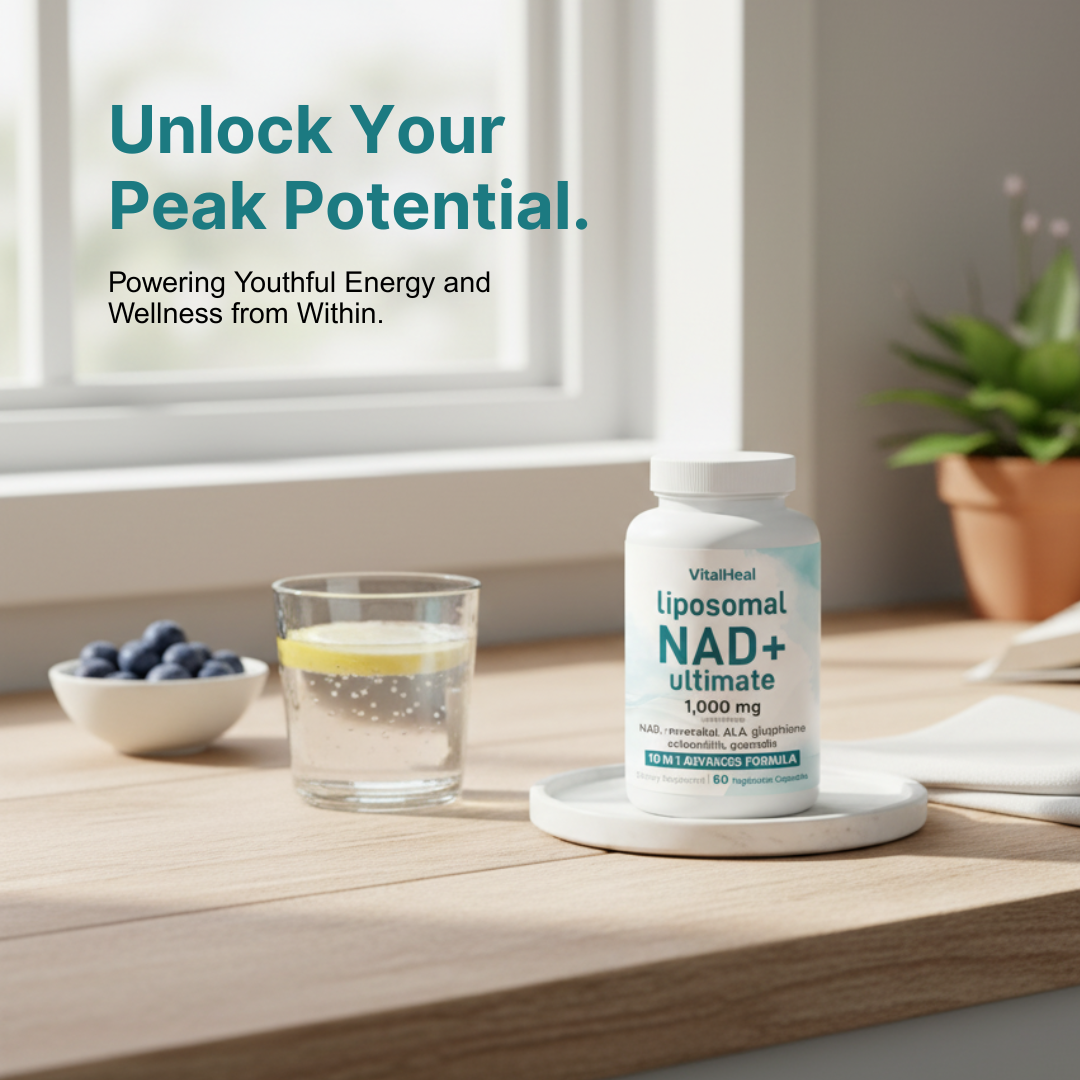 Liposomal NAD+ Ultimate – Energy & Healthy Aging Support with 10-in-1 NAD & Resveratrol