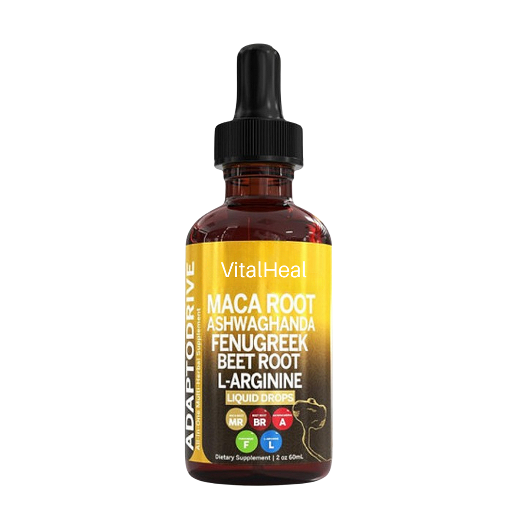 Organic Maca Root Liquid Drops with Ashwagandha, Fenugreek & Fermented Beet Root – Adaptogen + Gut Health Support