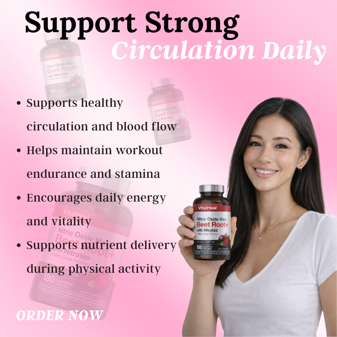 Nitric Oxide Max with Beet Root for Circulation and Daily Performance Support