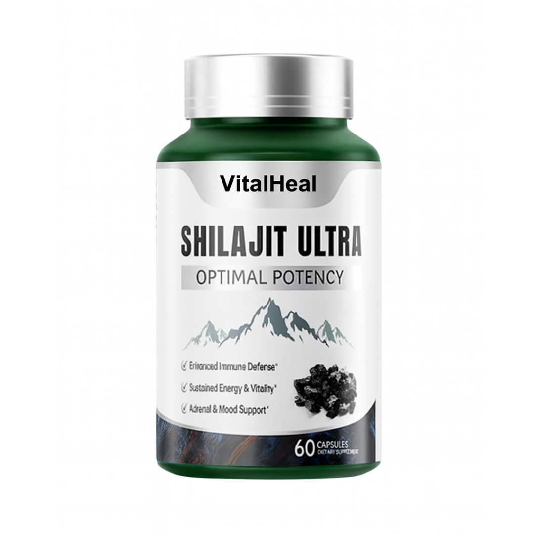 Shilajit Ultra – Optimal Potency  Pure Himalayan Resin | 85+ Trace Minerals | Energy, Cognitive & Vitality Support | Extra Strength Capsules