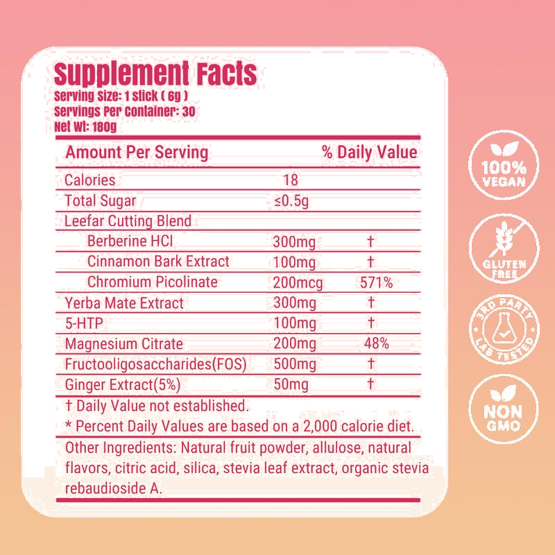 Cutting Drink Mix – Support for Cravings with Berberine & 5-HTP