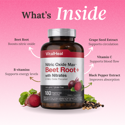 Nitric Oxide Max with Beet Root for Circulation and Daily Performance Support