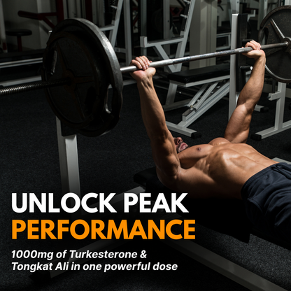 Natural Supplement with Turkesterone & Tongkat Ali 1000mg | Support Strength, Energy & Performance