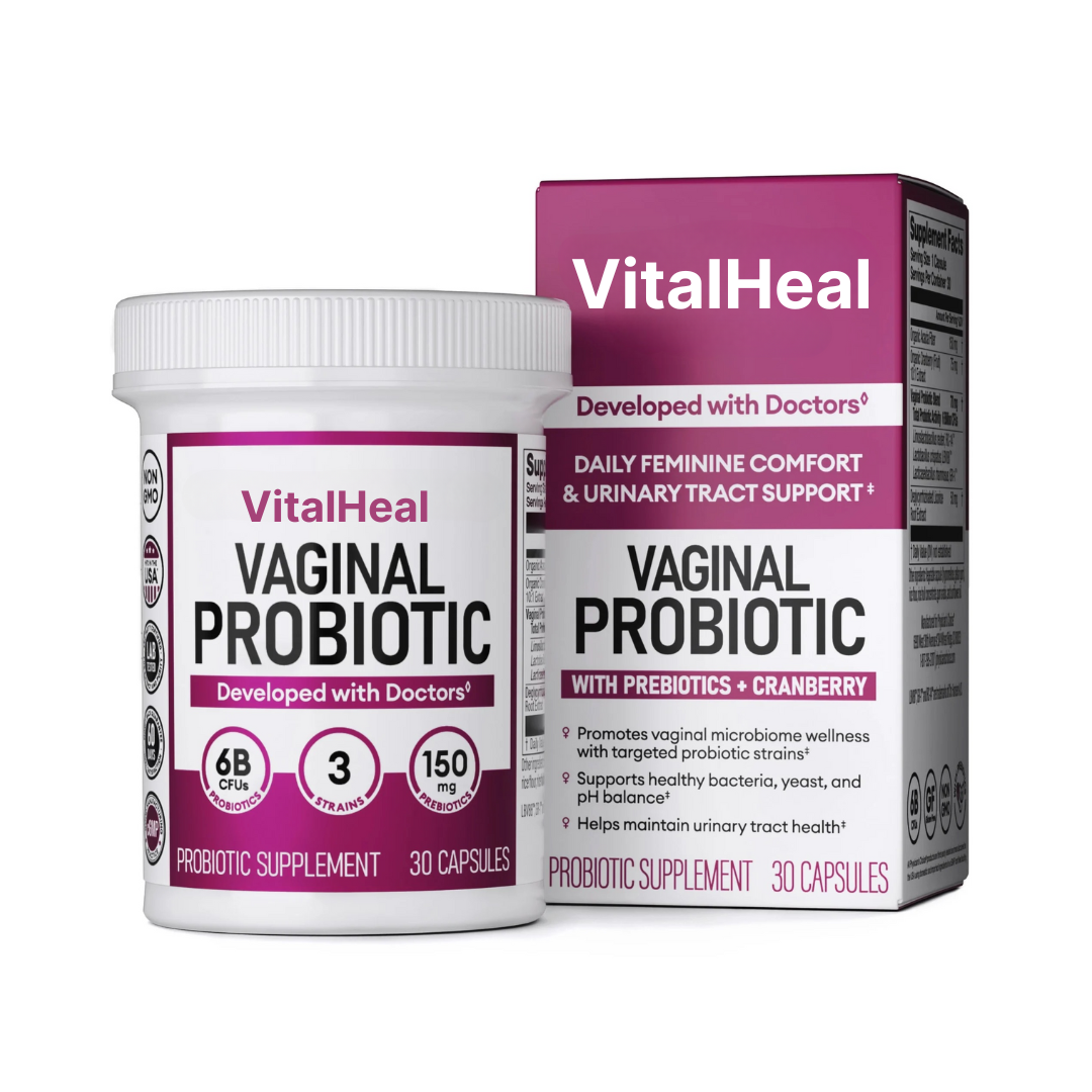 Vaginal Probiotic – With Prebiotics + Cranberry | Daily Probiotic for Women’s pH & Microbiome Balance