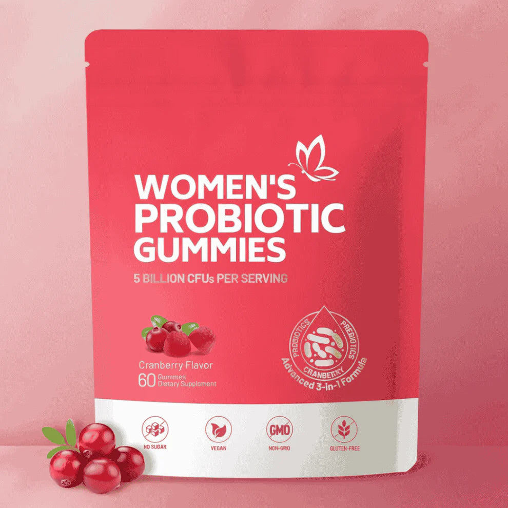 Cranberry Probiotic Gummies - Women's Digestive & Feminine pH Support