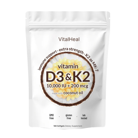 High Potency D3 K2 Supplement Softgels – 10000 IU
