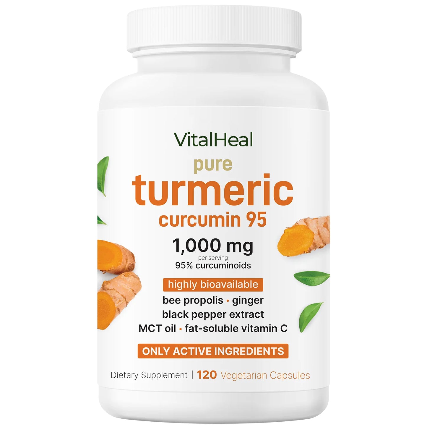 Turmeric Curcumin Herbal Complex Black Pepper & MCT Oil – 120 Capsules