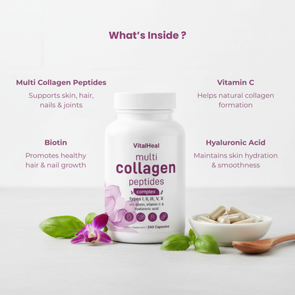 Multi Collagen Peptides Complex – with Biotin & Hyaluronic Acid